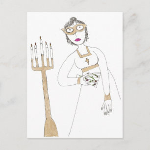 Jane Austen's Creepy Masked Ball Postcard