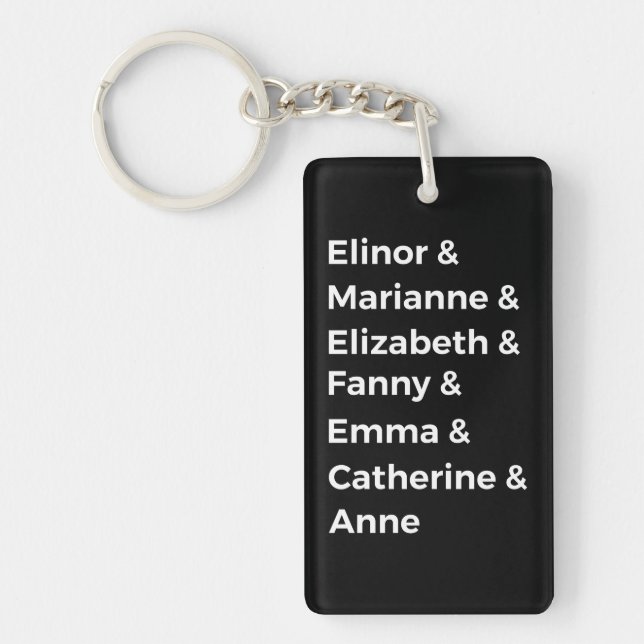 Jane Austen's Heroines I Keychain (Front)
