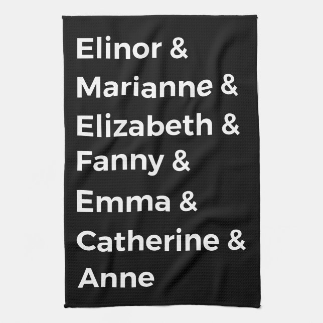 Jane Austen's Heroines I Kitchen Towel (Vertical)