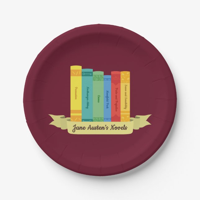 Jane Austen's Novels III Paper Plate (Front)