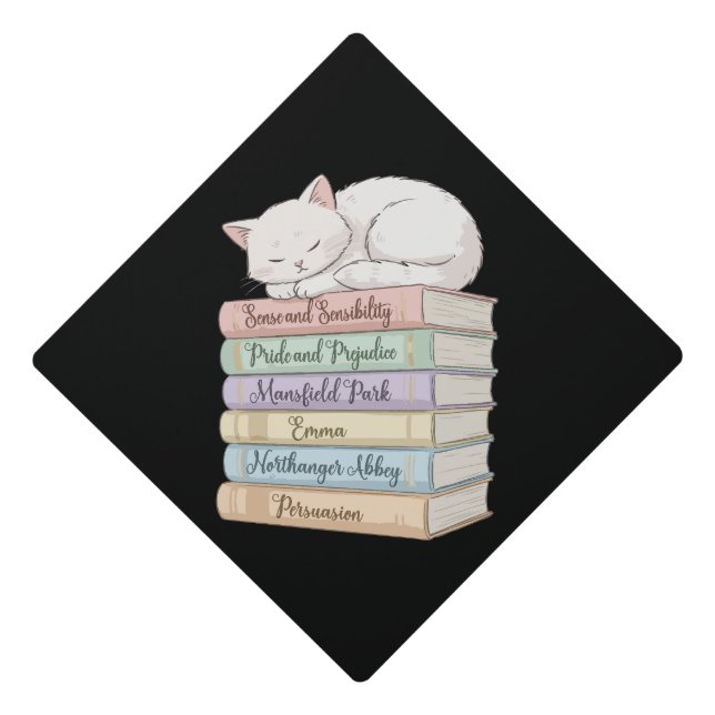 Jane Austen's Novels IX Graduation Cap Topper (Front)