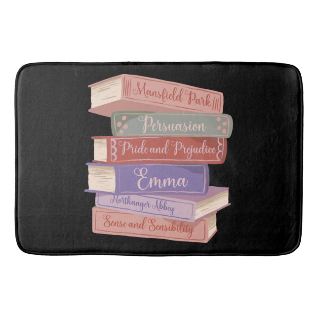 Jane Austen's Novels V Bath Mat (Front)
