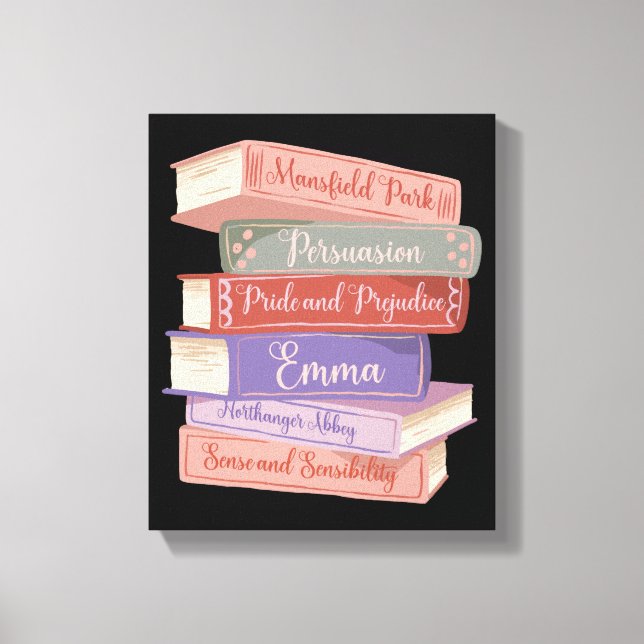 Jane Austen's Novels V Canvas Print (Front)