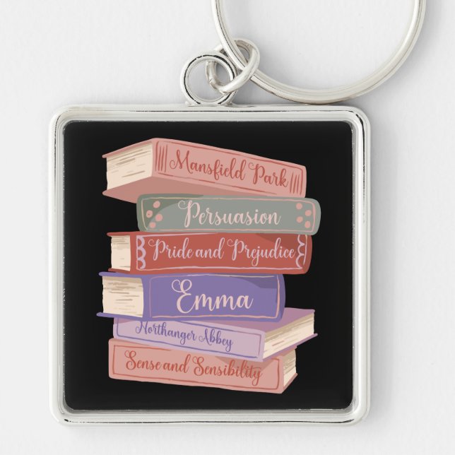 Jane Austen's Novels V Keychain (Front)