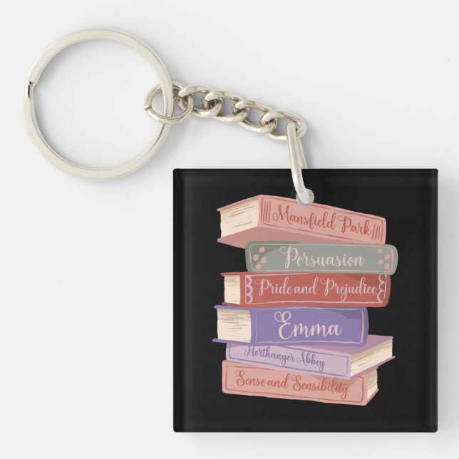Jane Austen's Novels V Keychain (Front)