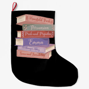 Jane Austen's Novels V Large Christmas Stocking