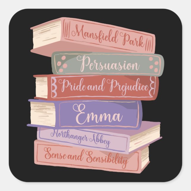 Jane Austen's Novels V Square Sticker (Front)