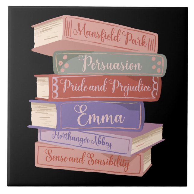 Jane Austen's Novels V Tile (Front)