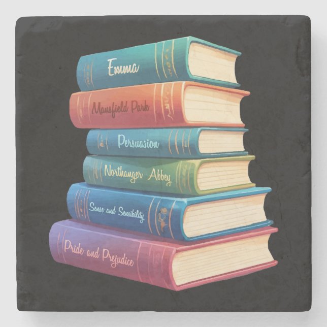 Jane Austen's Novels VIII Stone Coaster (Front)