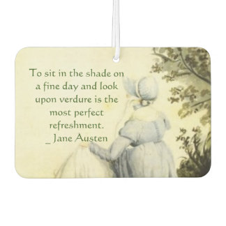 Jane Austen's Portrait +quote Air Freshener