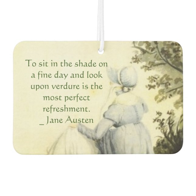Jane Austen's Portrait +quote Air Freshener (Front)
