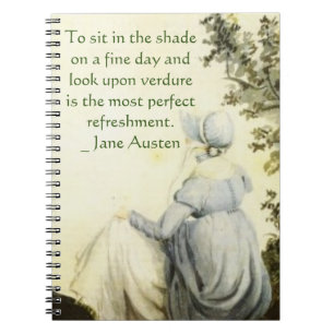 Jane Austen's Portrait +quote Notebook