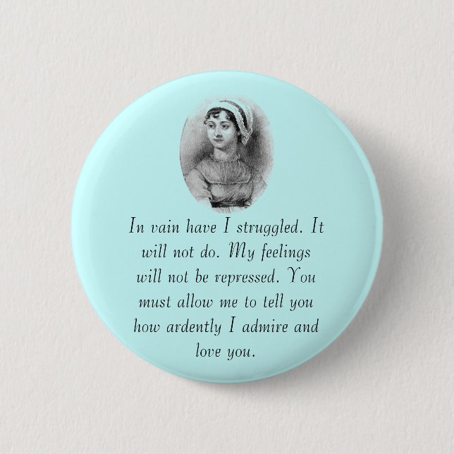 Jane Austen's Pride 2 Inch Round Button (Front)