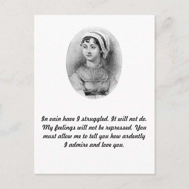 Jane Austen's Pride Postcard (Front)