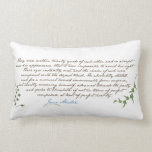 Jane Austen's Pride & Prejudice Quote #1 Lumbar Pillow<br><div class="desc">Sparks fly during an unexpected meeting between Darcy and Elizabeth. Enjoy this quote in your home and show off your love of Jane Austen's timeless classic.</div>