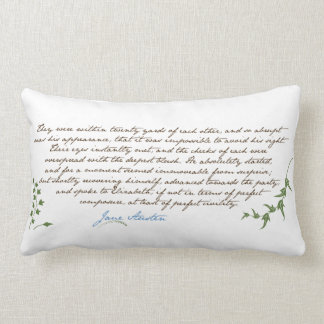 Jane Austen's Pride & Prejudice Quote #1 Lumbar Pillow
