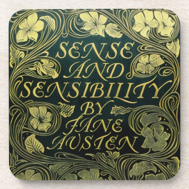 Jane Austen's "Sense and Sensibility"  Coaster (Front)