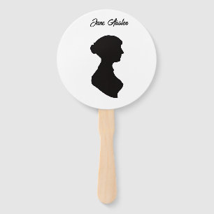 Jane Austen's Silhouette and Quotes Hand Fan