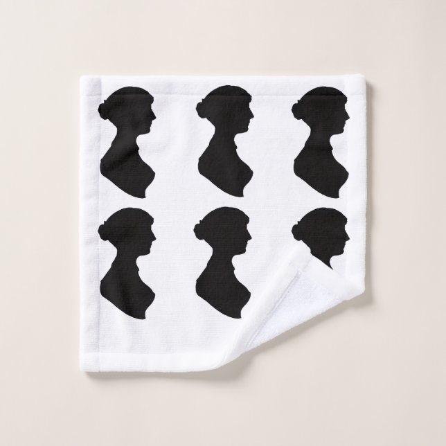 Jane Austen's silhouette Wash Cloth (Wash Cloth)