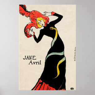 Jane Avril (1899) by Henri de Toulouse–Lautrec Poster