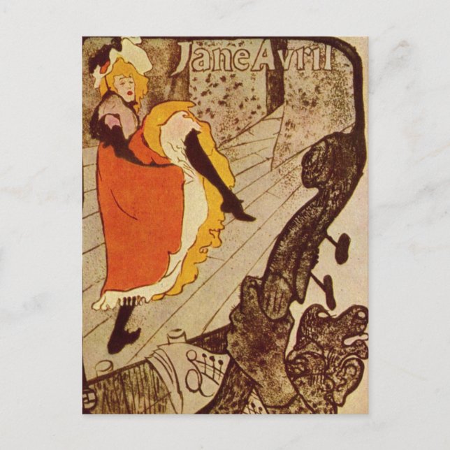 Jane Avril by Henri de Toulouse-Lautrec Postcard (Front)