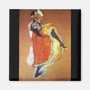 Jane Avril Dancing by Toulouse-Lautrec Magnet
