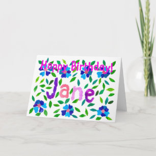 'Jane' Birthday Card