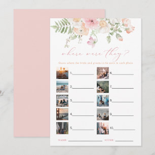 JANE Blush Floral Où Étaient-Ils La Carte De Jeu D