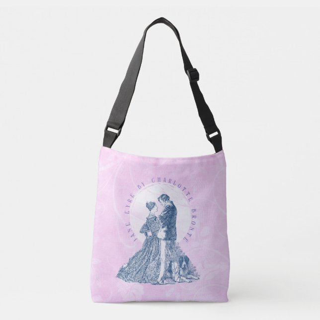 Jane Eyre and Edward Rochester with Pilot Pink Crossbody Bag (Front)