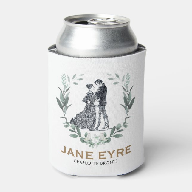 Jane Eyre and Edward Rochester with Wreath Can Cooler (Can Front)