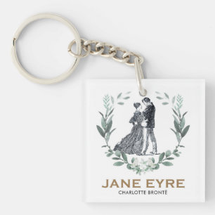 Jane Eyre and Edward Rochester with Wreath Keychain