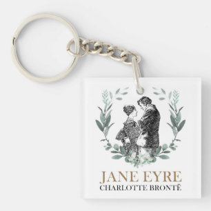 Jane Eyre and Edward Rochester with Wreath Keychain