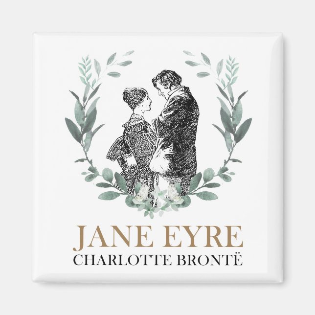 Jane Eyre and Edward Rochester with Wreath Magnet (Front)