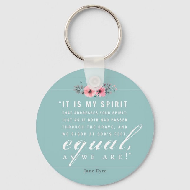 Jane Eyre - As We Are - Teal Keychain (Front)