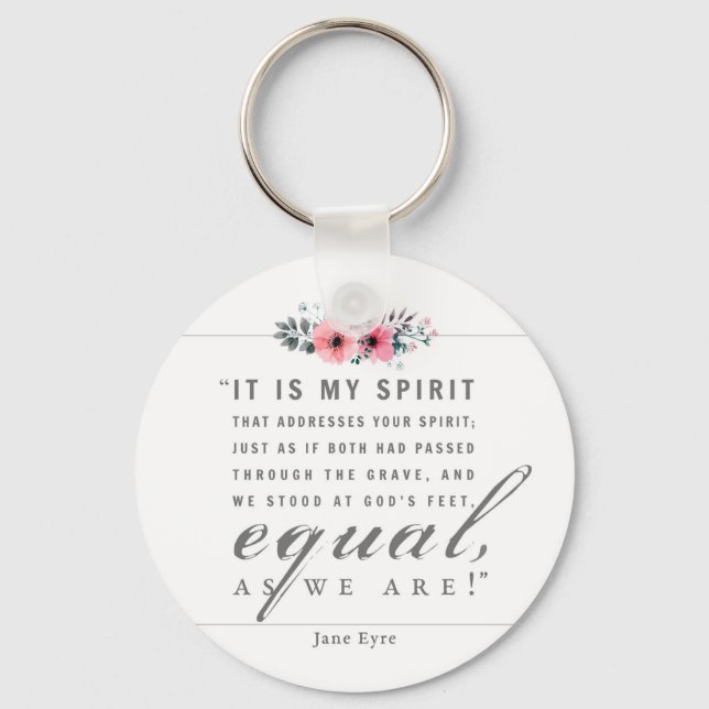 Jane Eyre - As We Are - White Keychain (Front)