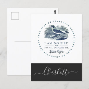 Jane Eyre - I Am No Bird - Add Your Name Postcard