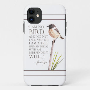 Jane Eyre - I Am No Bird - Brown Bird iPhone 11 Case