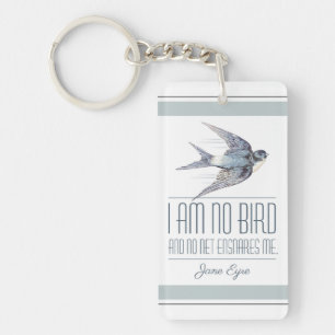 Jane Eyre - I Am No Bird - Flying Swallow Keychain