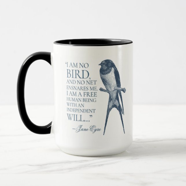 Jane Eyre - I Am No Bird - Swallow Mug (Left)