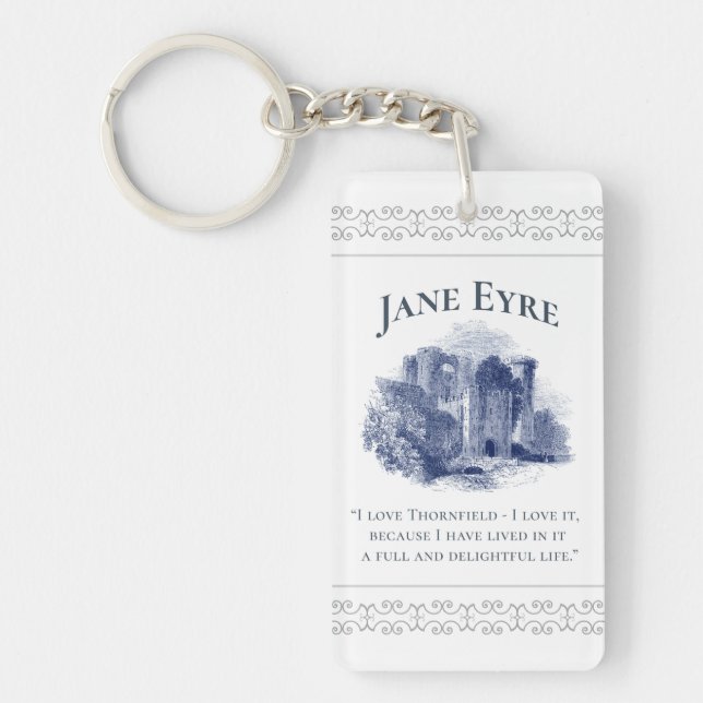 Jane Eyre - I Love Thornfield - Castle Keychain (Front)