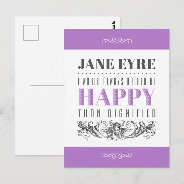 Jane Eyre Quote - I Would Always Rather Be Happy Postcard (Front/Back)