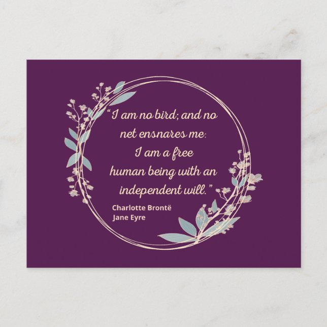 Jane Eyre Quote II - Cute Style Postcard (Front)