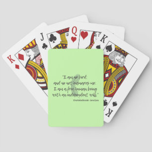 Jane Eyre Quote II Playing Cards