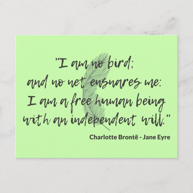 Jane Eyre Quote II Postcard (Front)