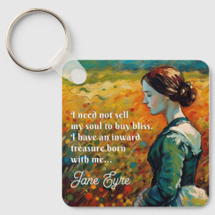 Jane Eyre Quote Monet Style Painting Keychain