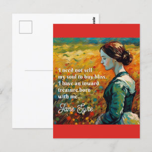 Jane Eyre Quote Monet Style Painting Postcard