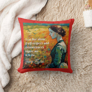 Jane Eyre Quote Monet Style Painting Throw Pillow