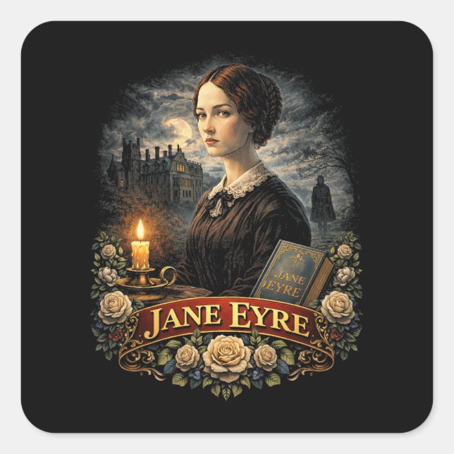 Jane Eyre Square Sticker (Front)