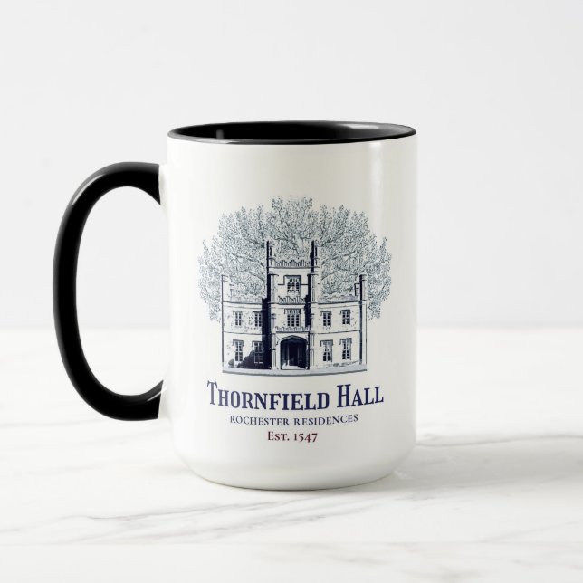 Jane Eyre Thornfield Hall Rochester Residences Mug (Left)