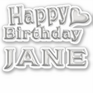 Jane Happy Birthday Autocollants